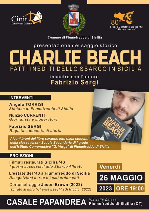 Fiumefreddo di Sicilia (CT) presentazione del saggio “Charlie Beach” di Fabrizio Sergi