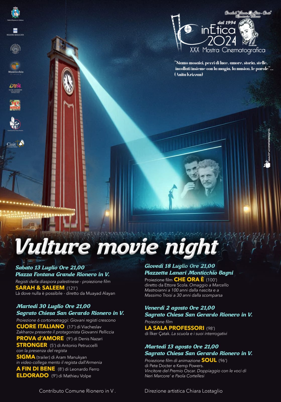 Per la 30^ Mostra CinEtica a Rionero “VultureMovieNight”