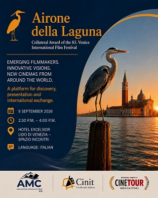 Venezia 83 accoglie l’Airone della Laguna: nuovo premio collaterale in collaborazione con il Cinit-Cineforum Italiano